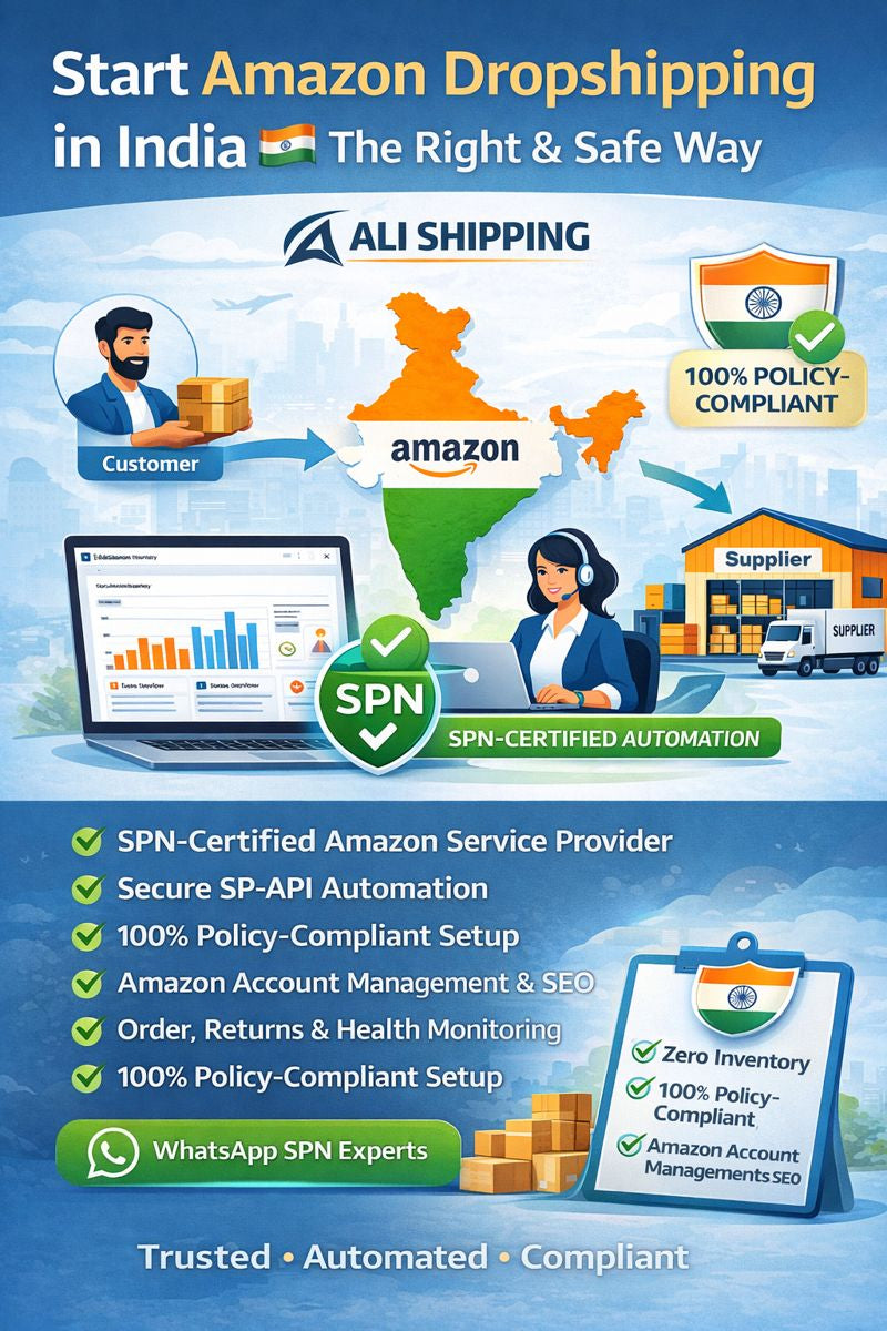 Amazon Dropshipping Support &amp; Account Management in India