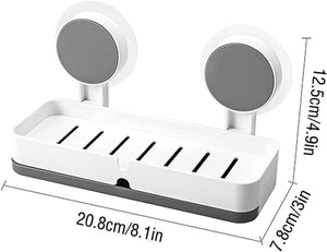 Adhesive Soap Dish Holder with Drain