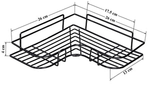 Corner Rack-Stainless Steel Self Adhesive Bathroom Shelf Corner Rack for Kitchen & Bathroom Shelves Bathroom